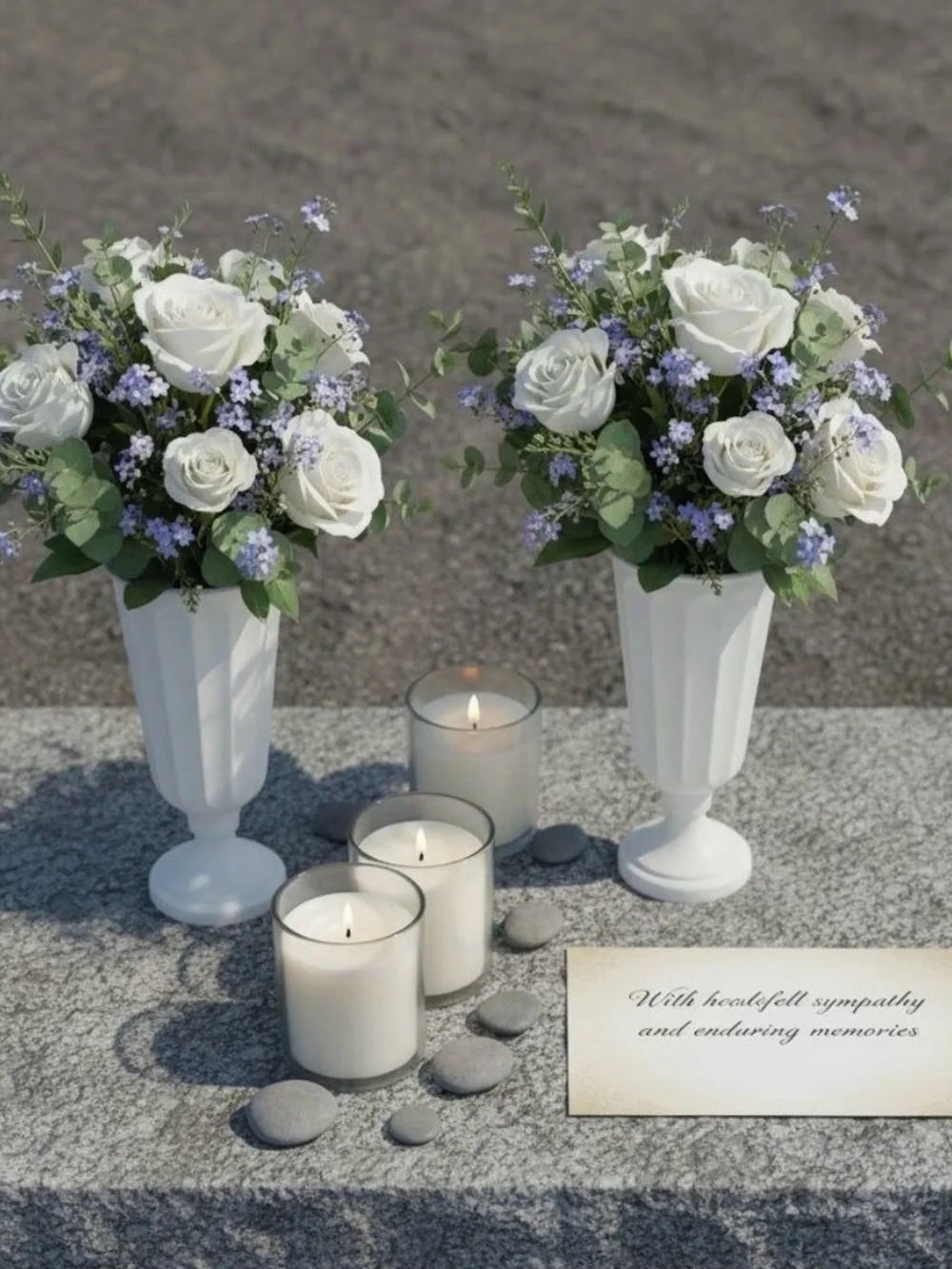 Sympathy Flower Vase Funeral Celebration Of Life Stakes Pack2 NEW Final Sale